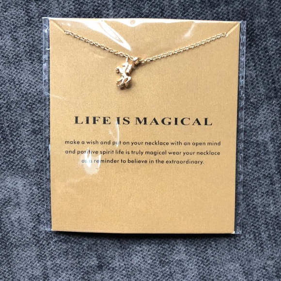 Jewelry - HP🤩 14k Gold Dipped Magical Life Unicorn Necklace